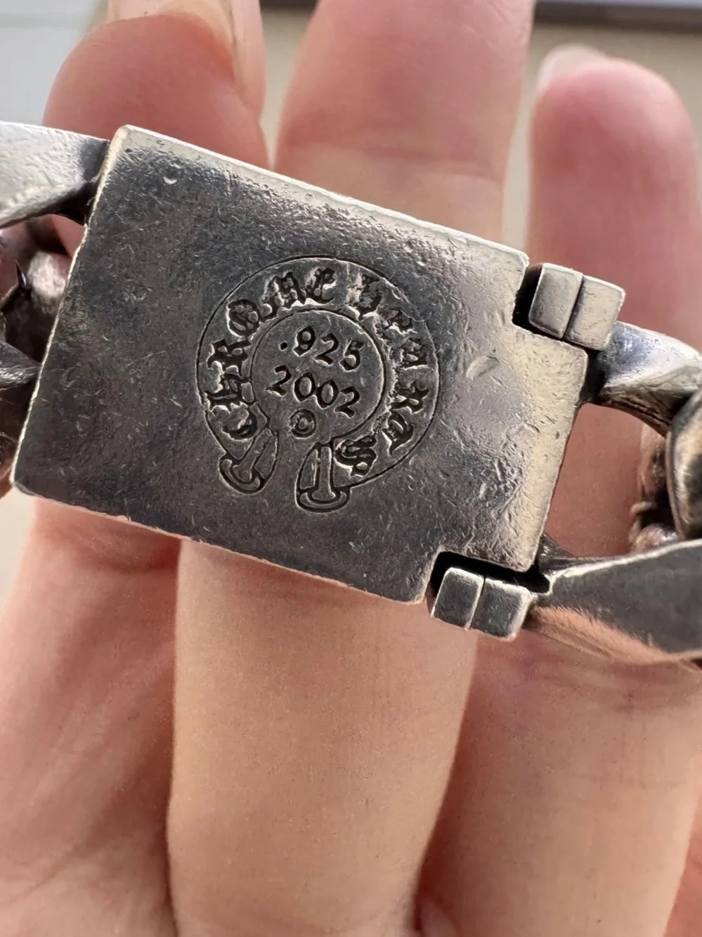 Chrome Hearts Silver Fleur de Lis Link Bracelet
